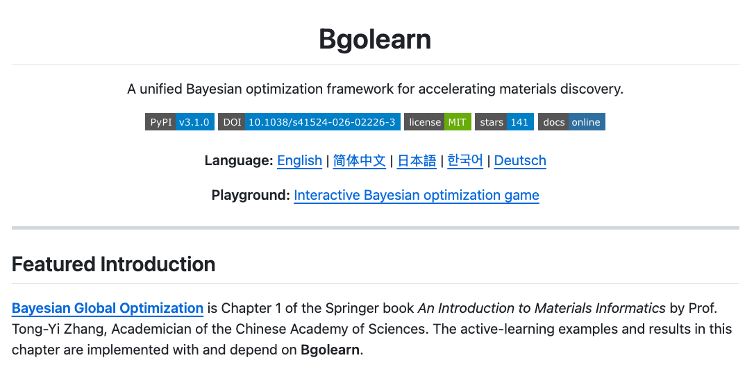 Bgolearn interface preview